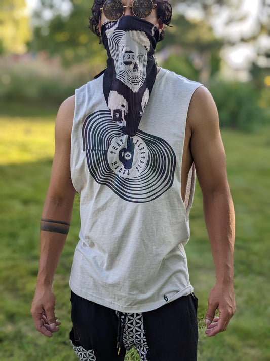 Reflective Graphic Cut Off Shirt