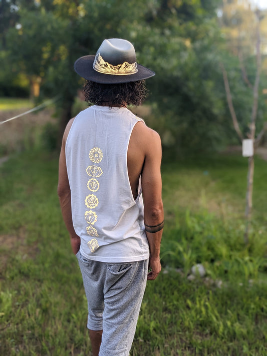 Reflective Chakra Cut Off Shirt