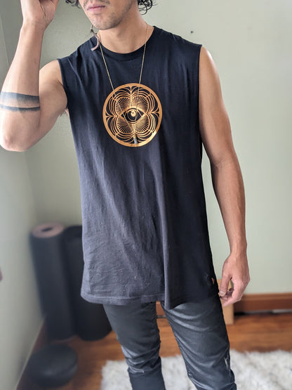 Mystic Ouroboros Eye Cut Off Tank