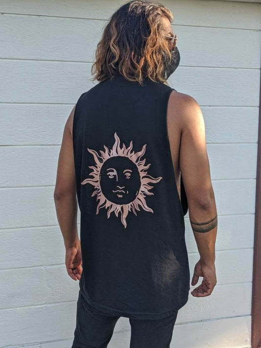 Mystic Sun Graphic Cut Off Shirt