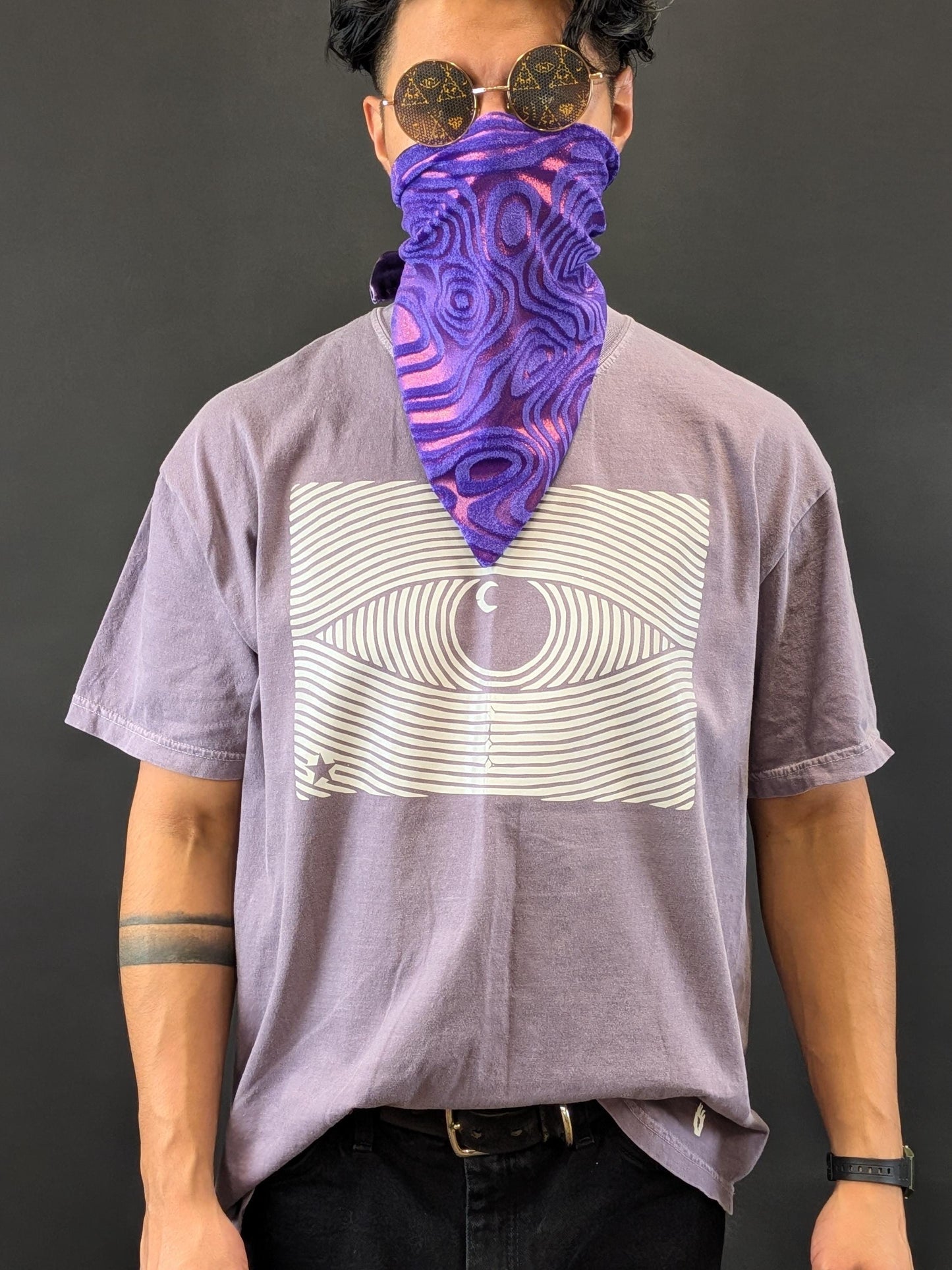 Purple Psychedelic Swirl Bandana
