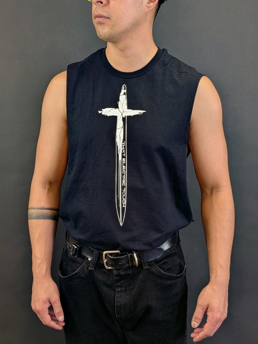 Reflective Cross Handle Sword Cut Off
