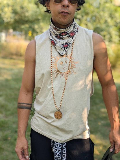 Mystic Sun Graphic Cut Off Shirt