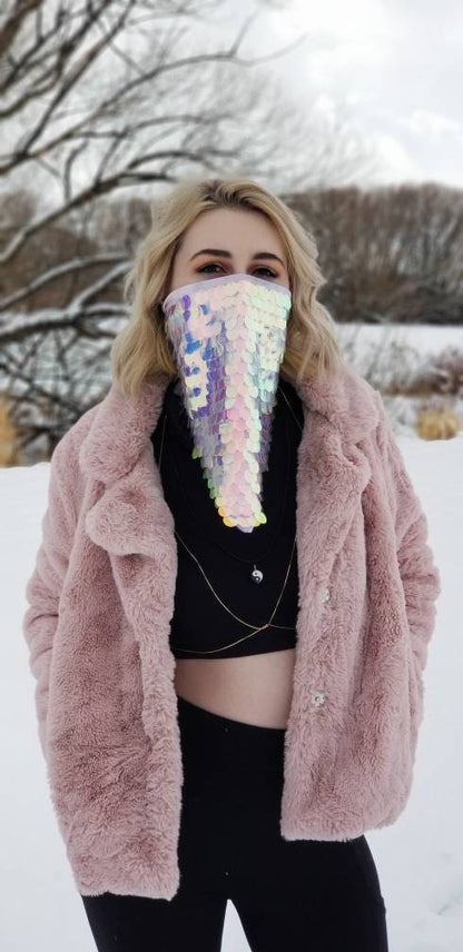 Holographic Sequin Bandana