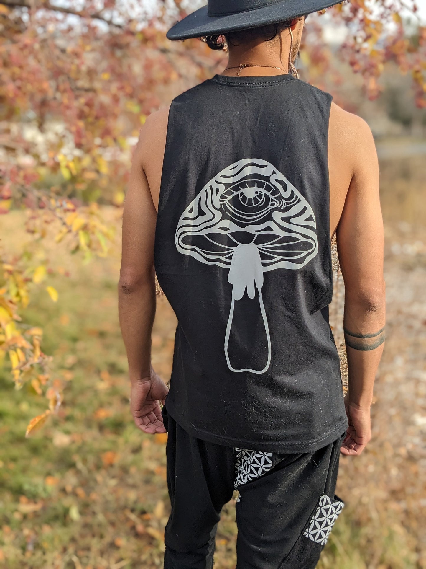 Reflective Mushroom Muscle Tank