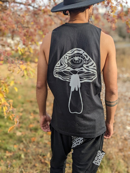 Reflective Mushroom Muscle Tank