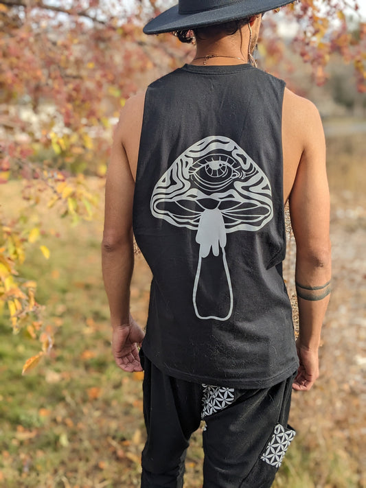 Reflective Mushroom Muscle Tank