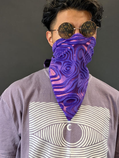 Purple Psychedelic Swirl Bandana