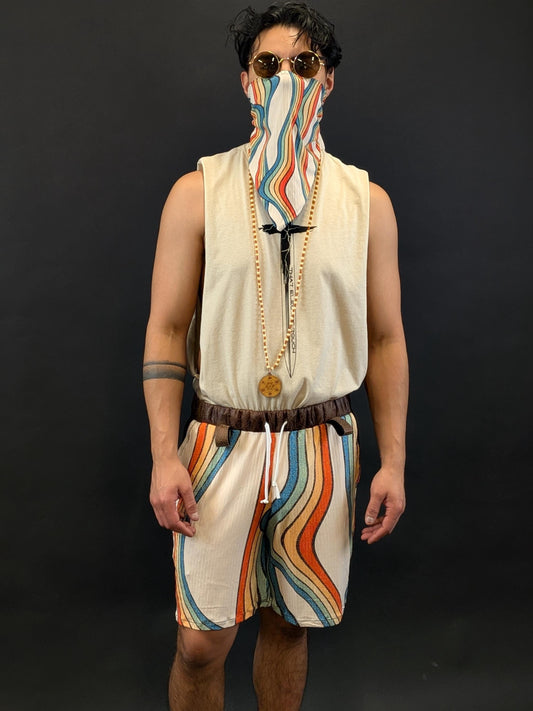 Retro Rainbow Swirl Bandana