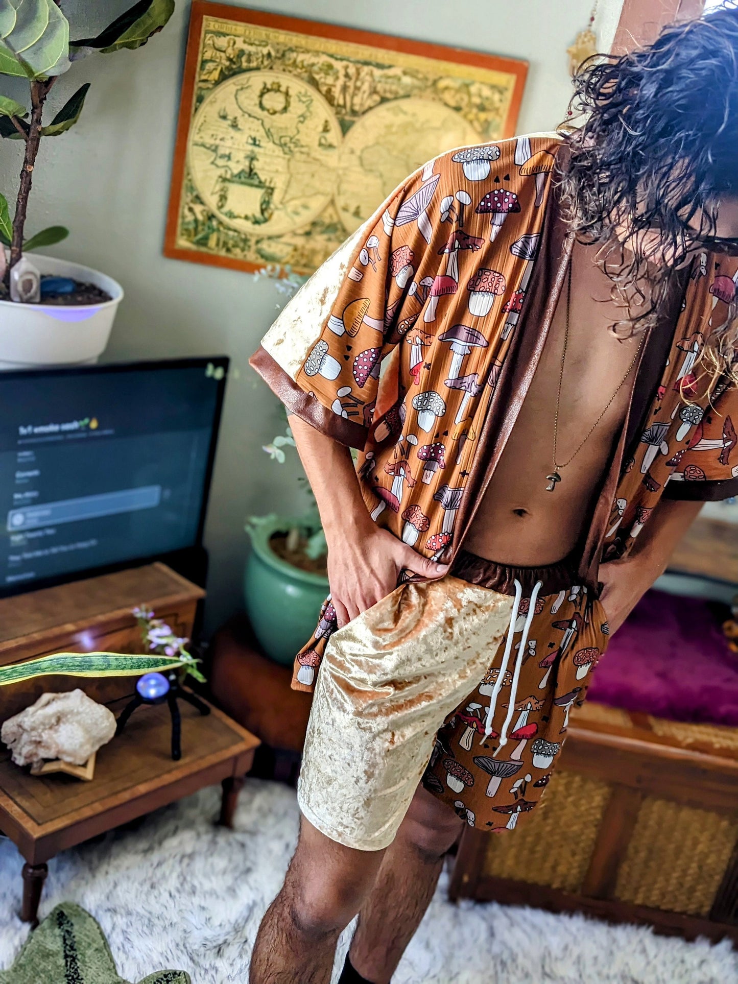 Retro Mushroom Kimono