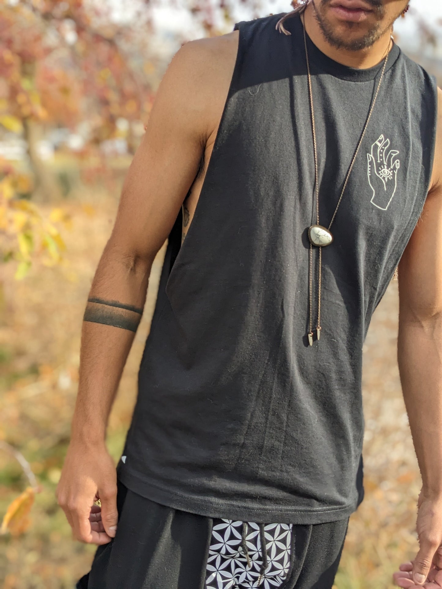 Reflective Mushroom Muscle Tank