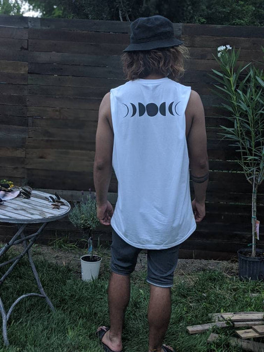 Reflective Moon Phase Muscle Tank
