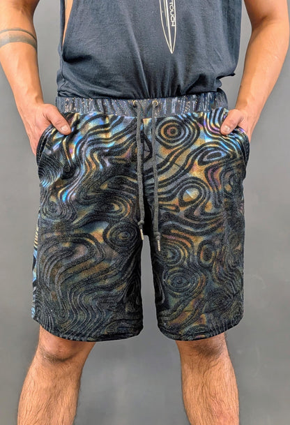Psychedelic Swirl Drawstring Shorts