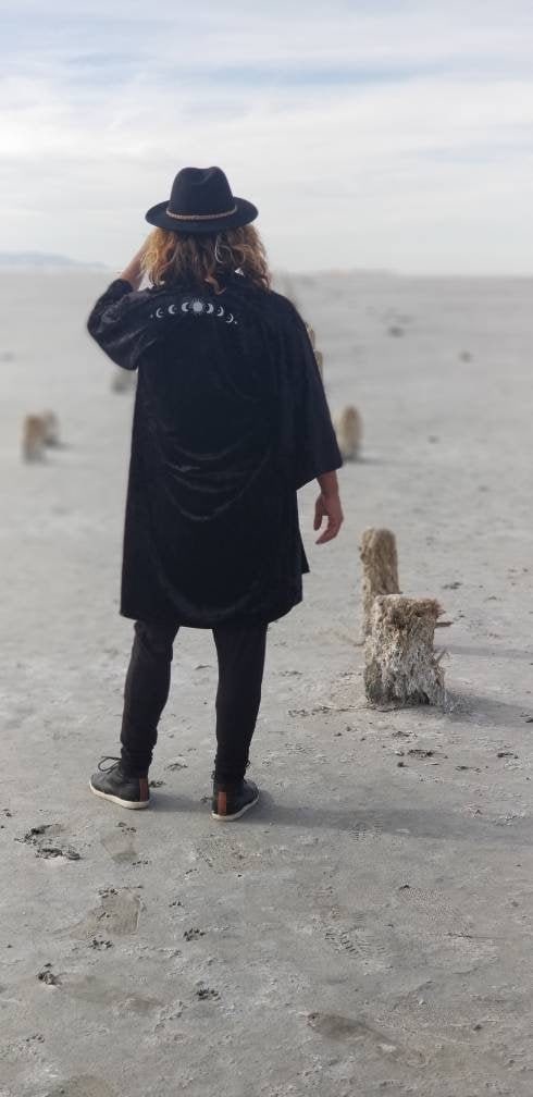 Reflective Moon Phases Festival Cloak