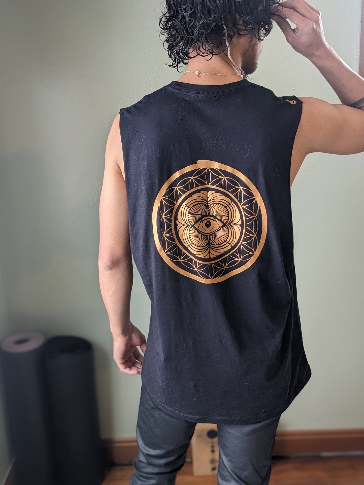 Mystic Ouroboros Eye Cut Off Tank