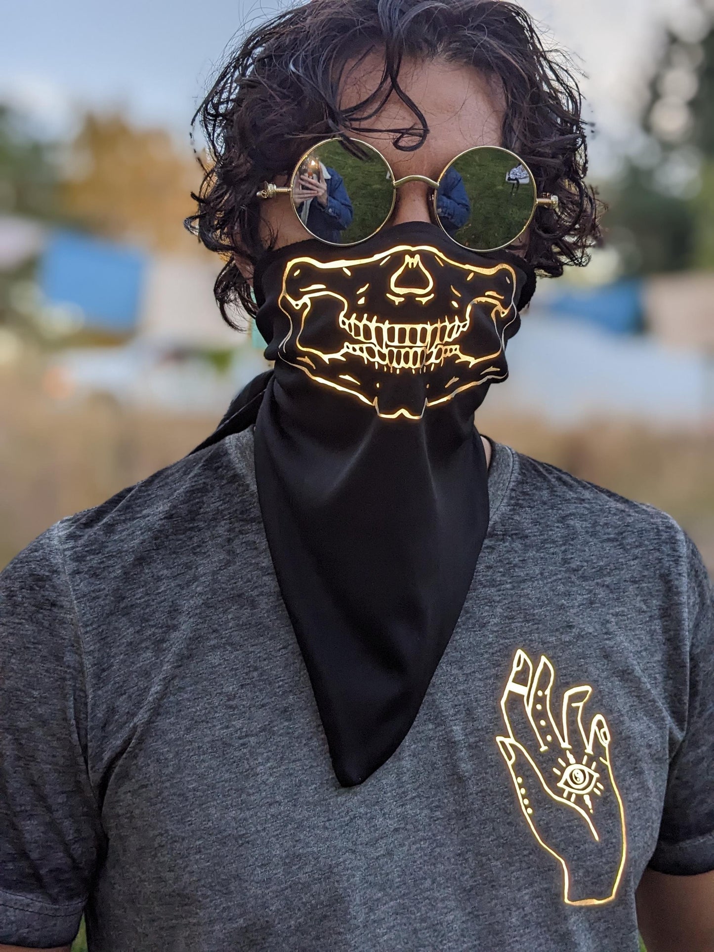 Reflective Skull Bandana