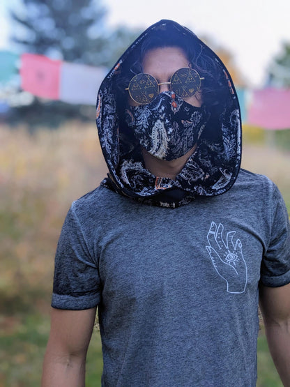Reflective Hand Graphic Acid Wash T-Shirt