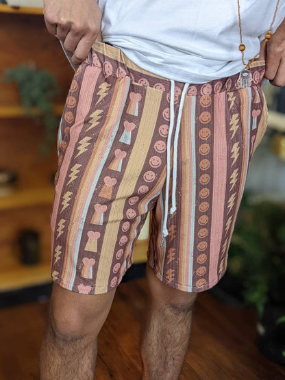Retro Boho Drawstring Summer Shorts