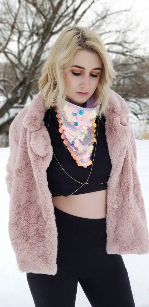 Holographic Sequin Bandana