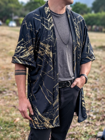 Black Quartz Marble Kimono: