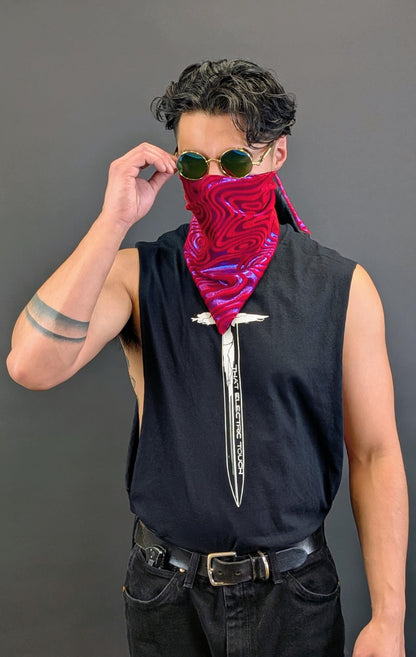 Red Holographic Swirl Bandana