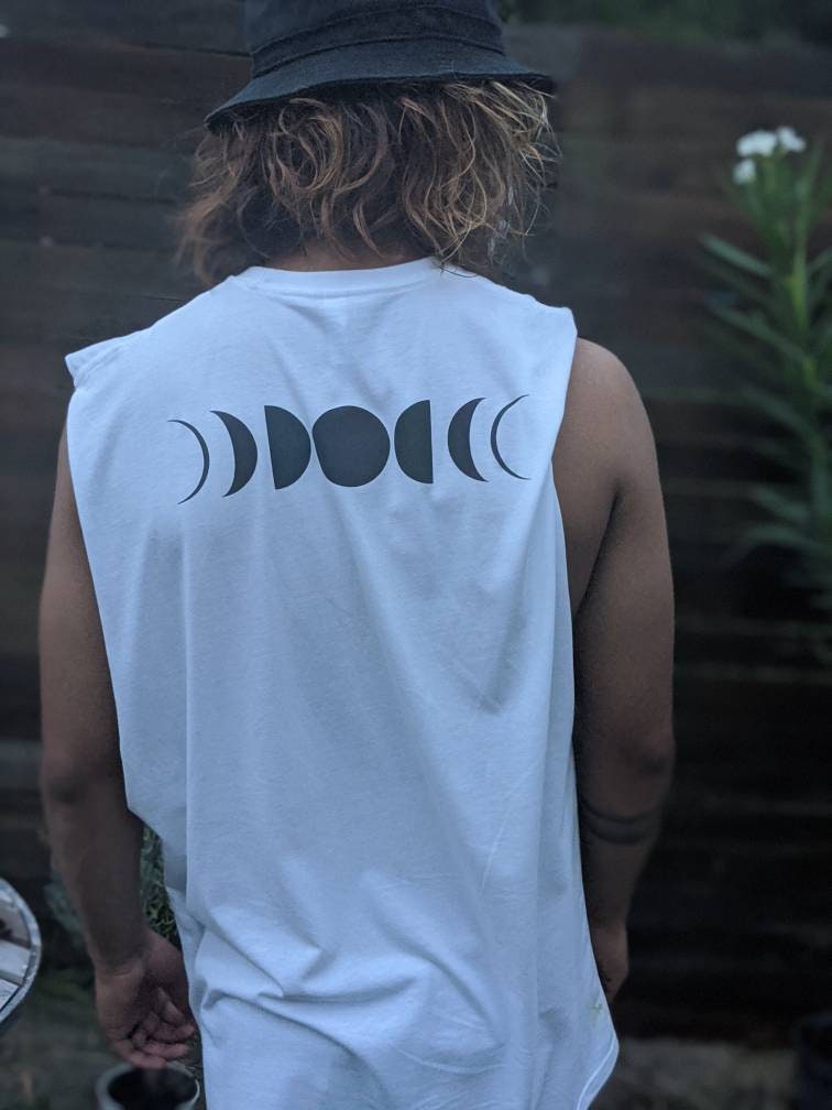 Reflective Moon Phase Muscle Tank