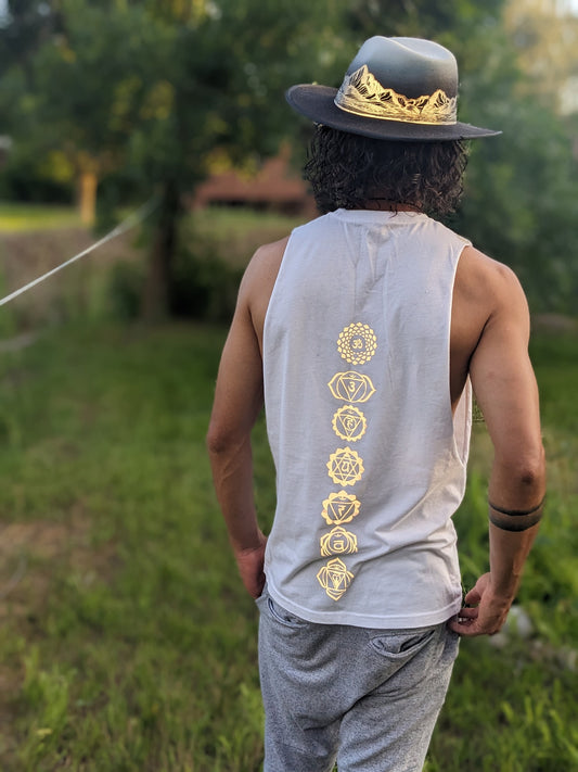 Reflective Chakra Cut Off Shirt