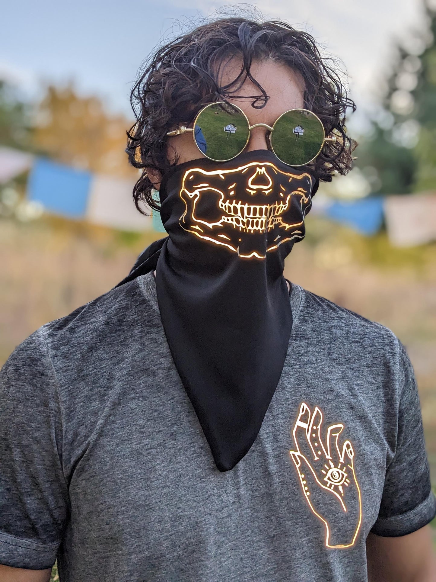 Reflective Skull Bandana
