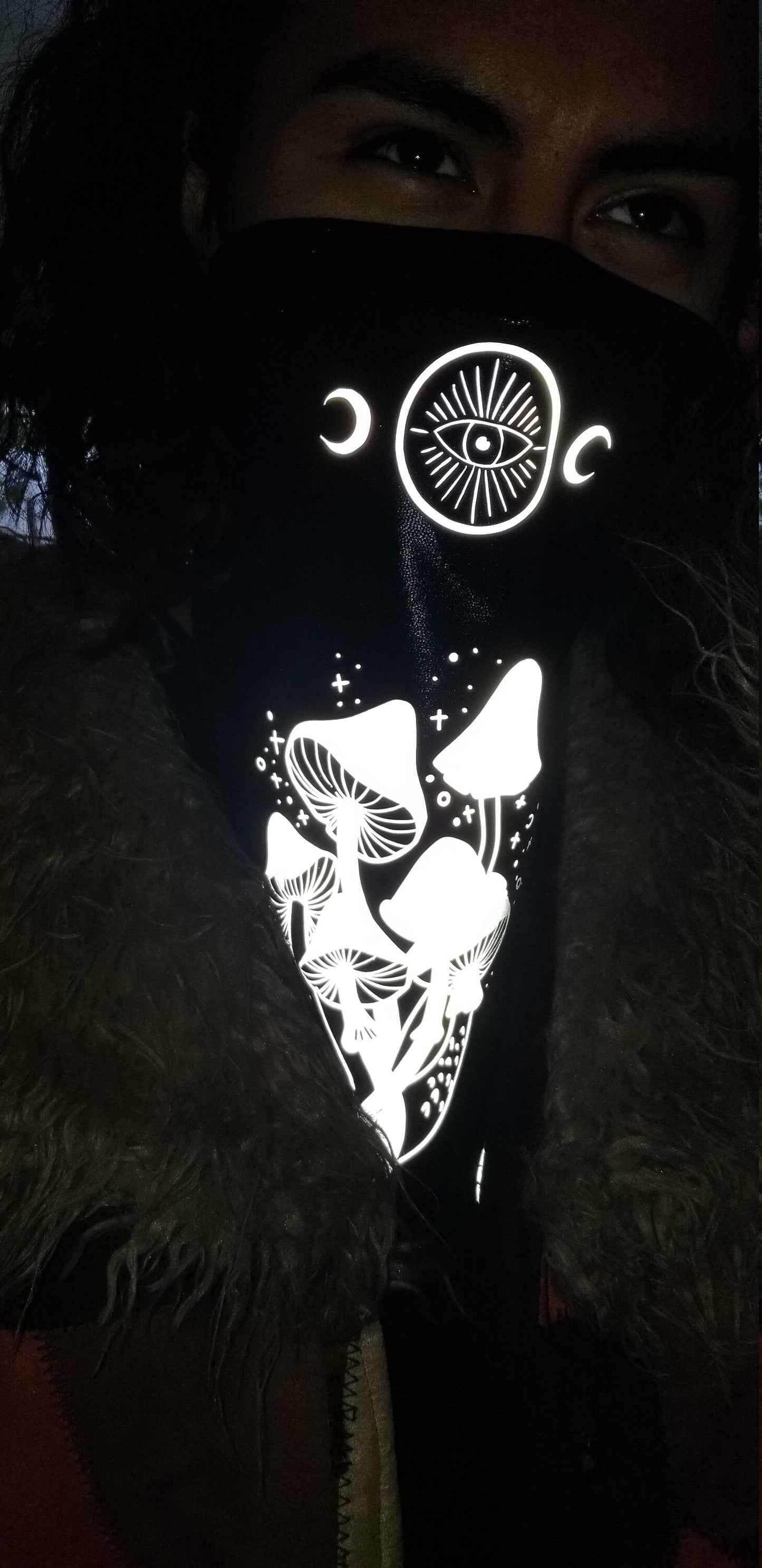 Reflective Mystic Mushroom Bandana