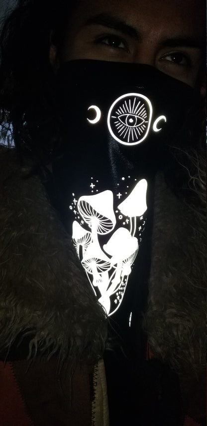 Reflective Mystic Mushroom Bandana